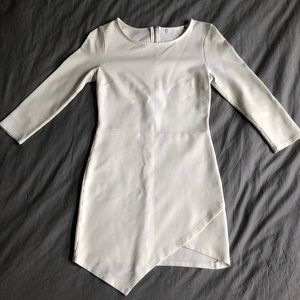 white asymmetrical dress